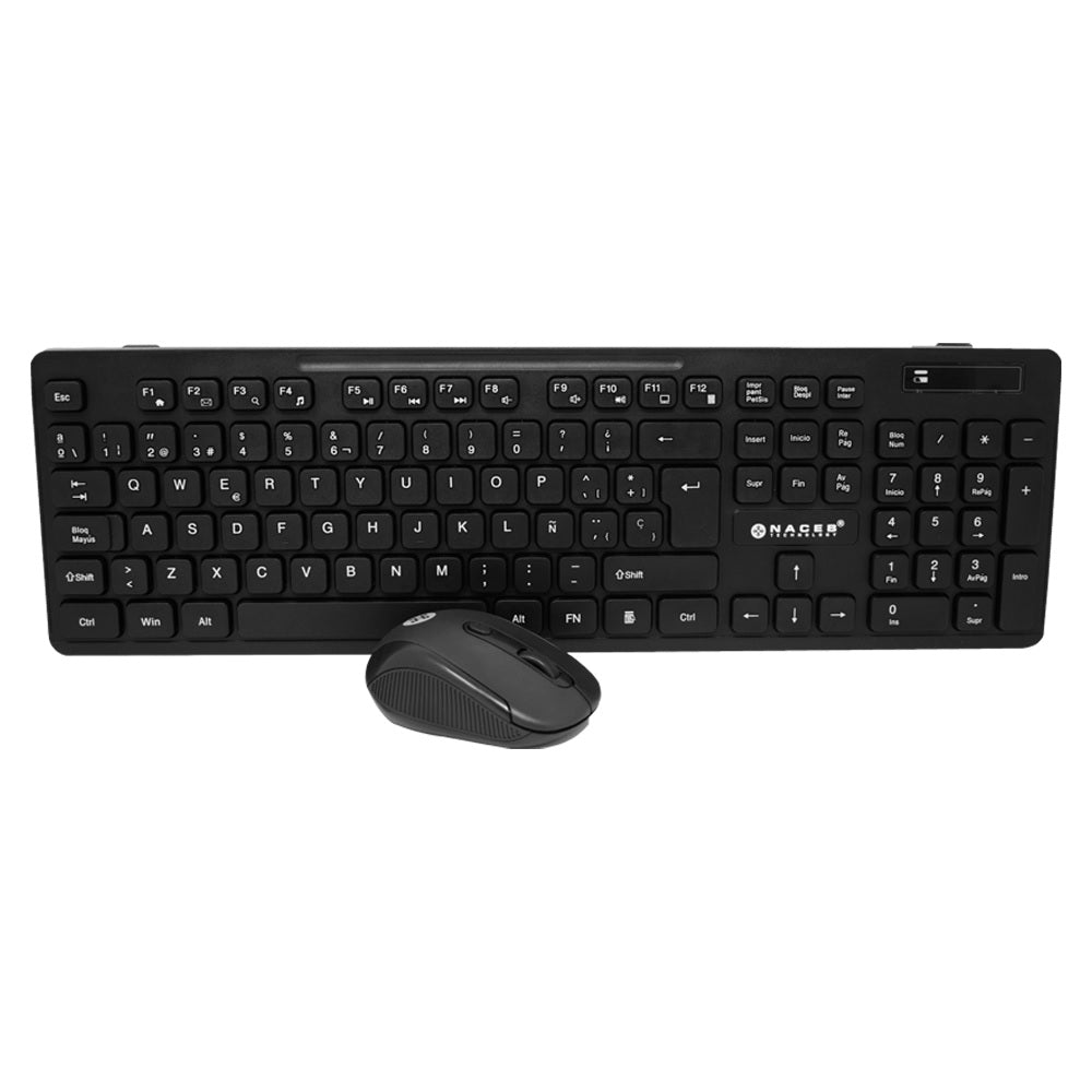 Kit Teclado y Mouse Naceb Technology NA-0123 - 104 teclas, Negro, 8 - 10 mts Kit Teclado y Mouse Naceb Technology NA-0123 - 104 teclas, Negro, 8 - 10 mts